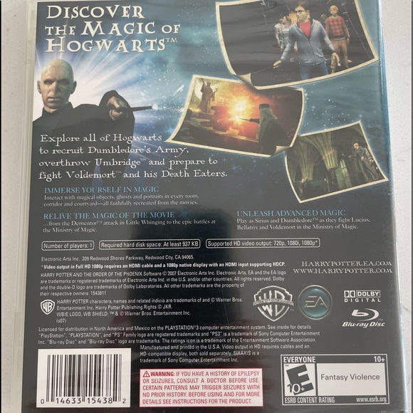 Harry Potter and the Order of the Phoenix for PlayStation 3 - SEALED - Picture 3 of 11
